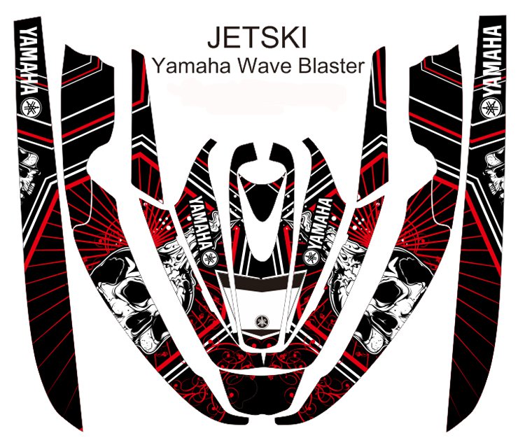 YAMAHA WAVE BLASTER JET SKI GRAPHIC DECAL KIT CODE.YWB 002