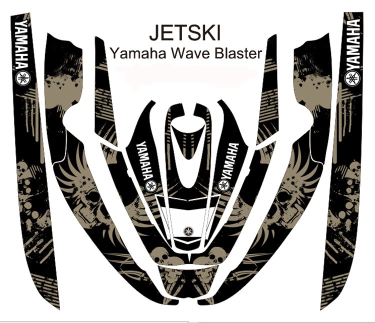 YAMAHA WAVE BLASTER JET SKI GRAPHIC DECAL KIT CODE.YWB 003
