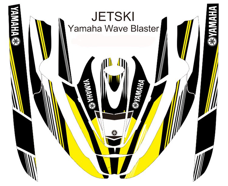 YAMAHA WAVE BLASTER JET SKI GRAPHIC DECAL KIT CODE.YWB 004