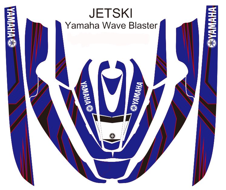 YAMAHA WAVE BLASTER JET SKI GRAPHIC DECAL KIT CODE.YWB 005