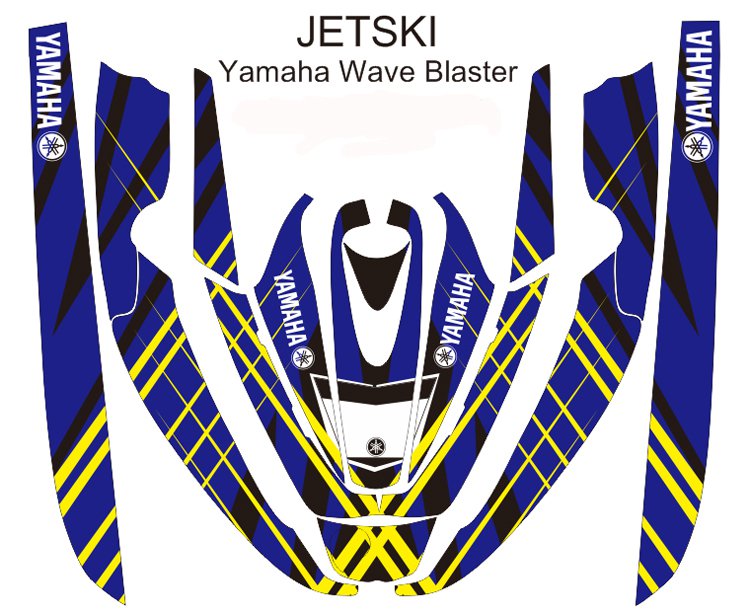 YAMAHA WAVE BLASTER JET SKI GRAPHIC DECAL KIT CODE.YWB 006
