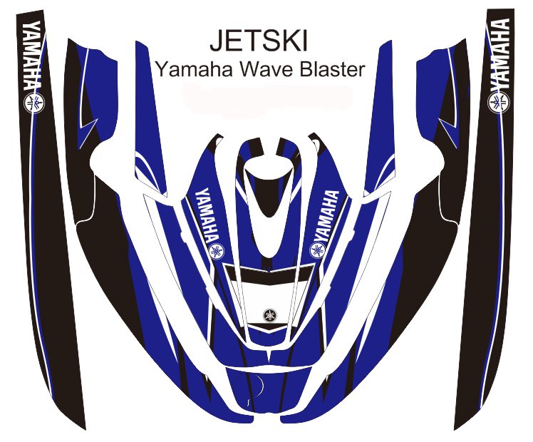 YAMAHA WAVE BLASTER JET SKI GRAPHIC DECAL KIT CODE.YWB 013