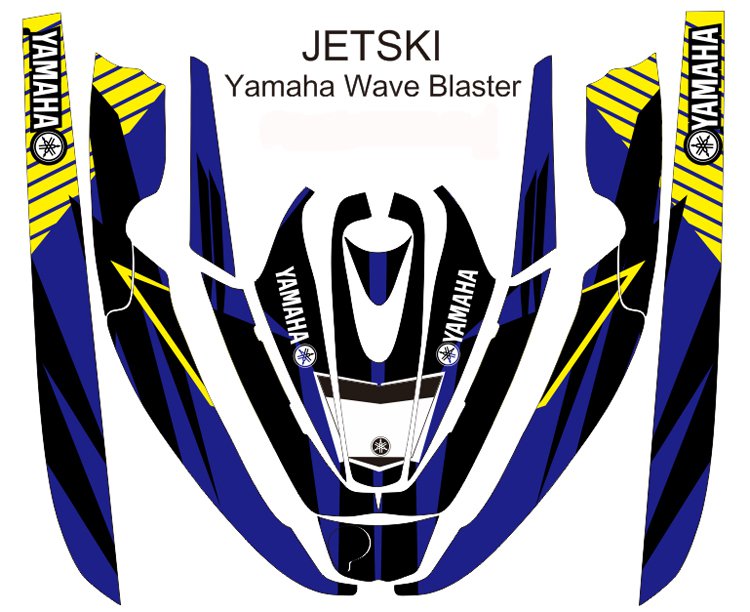 YAMAHA WAVE BLASTER JET SKI GRAPHIC DECAL KIT CODE.YWB 014