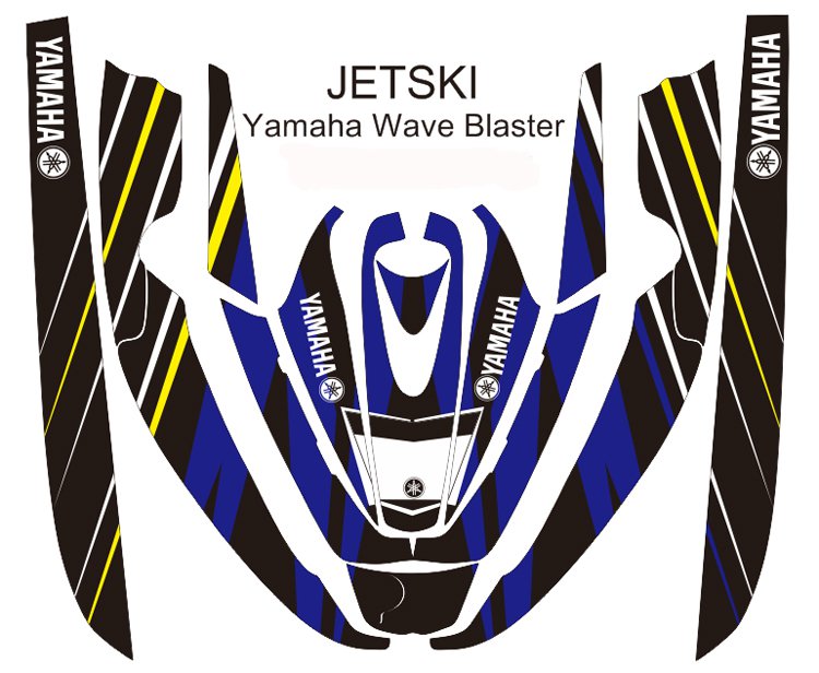 YAMAHA WAVE BLASTER JET SKI GRAPHIC DECAL KIT CODE.YWB 015