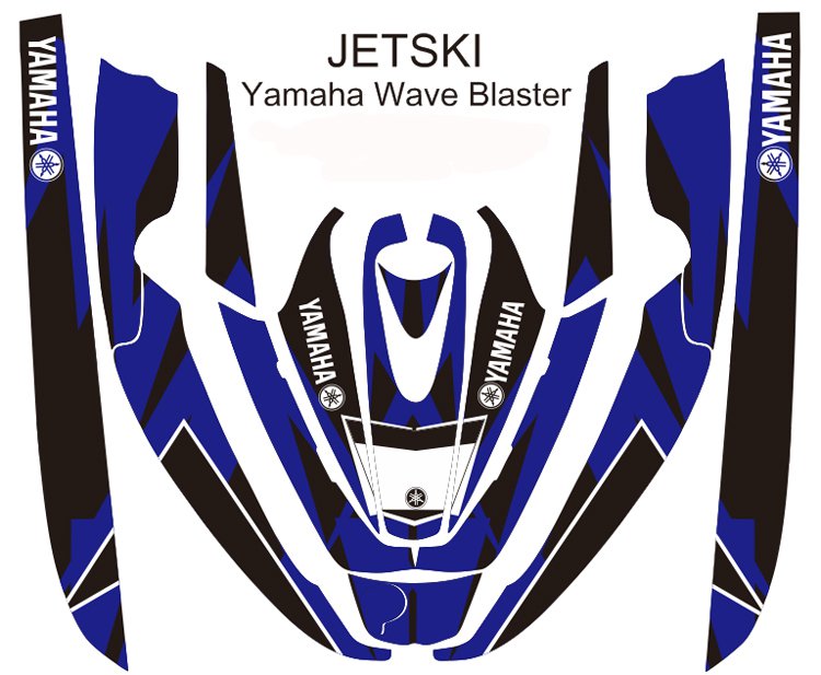 YAMAHA WAVE BLASTER JET SKI GRAPHIC DECAL KIT CODE.YWB 016