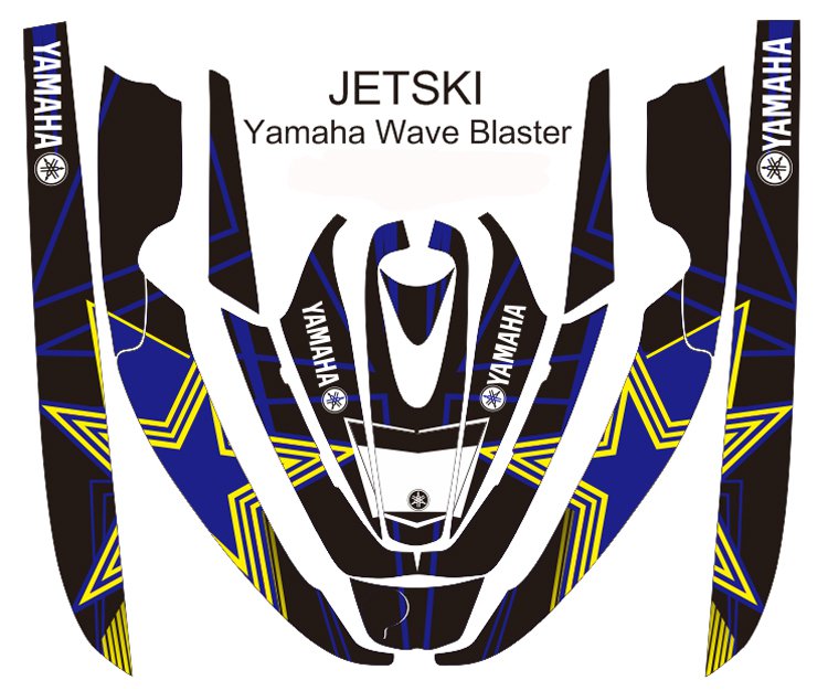 YAMAHA WAVE BLASTER JET SKI GRAPHIC DECAL KIT CODE.YWB 019