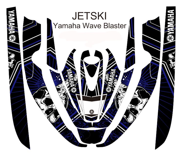 YAMAHA WAVE BLASTER JET SKI GRAPHIC DECAL KIT CODE.YWB 022