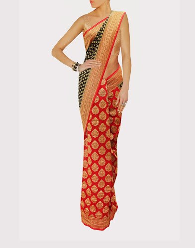 Gorgeous Black Designer Partywear Traditional Banarasi Saree