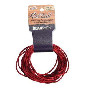 2mm Rattail Cord, Wine, 6yds