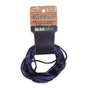 2mm Rattail Cord, Navy, 6yds