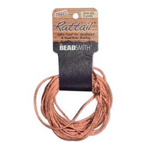 2mm Rattail Cord, Peach, 6yds