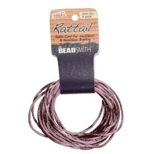 2mm Rattail Cord, Lavender, 6yds
