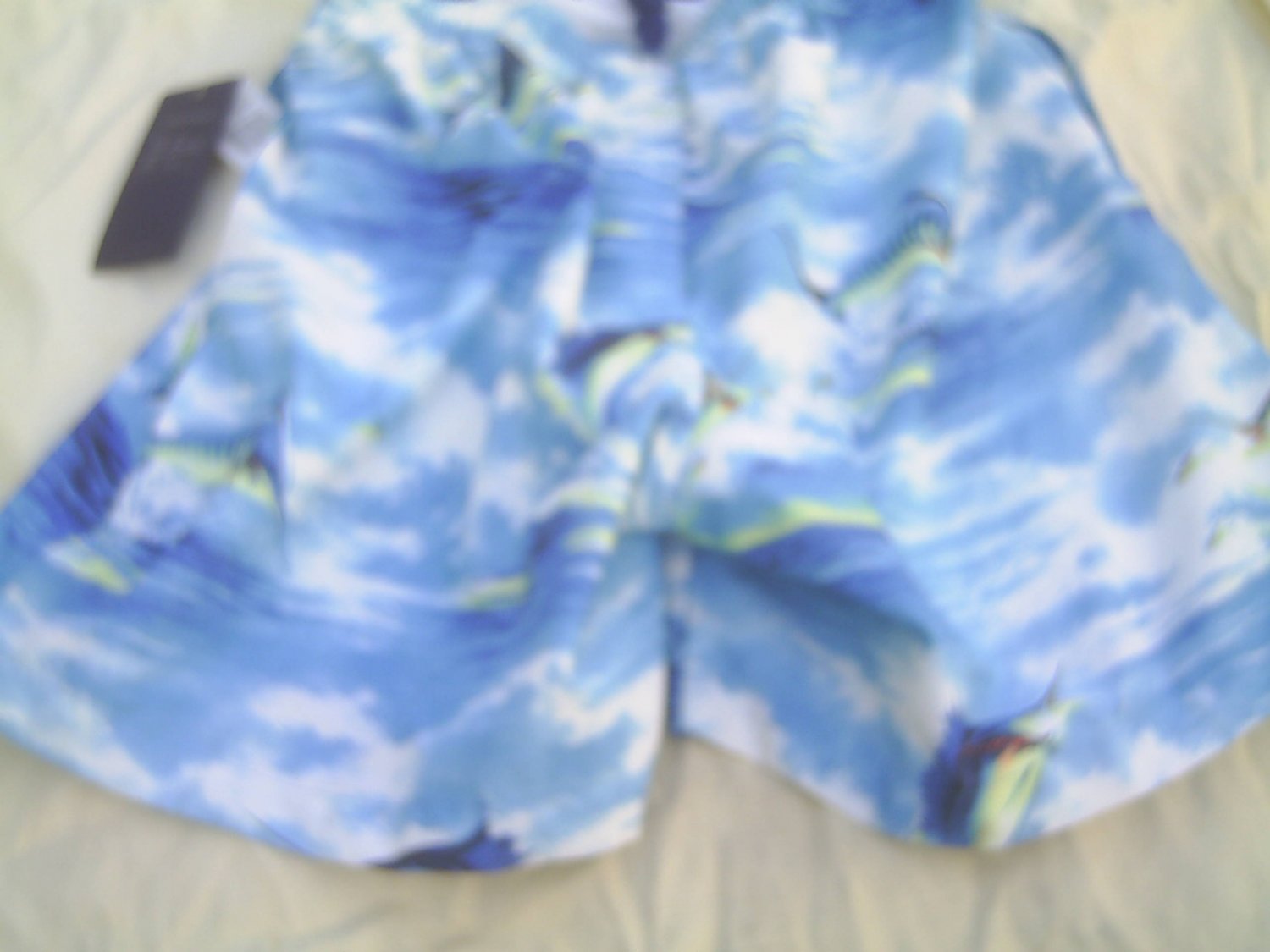Nautica Blue Hawaiian Swim-Bathing Trunks w /pockets Size M UPC#731516722574