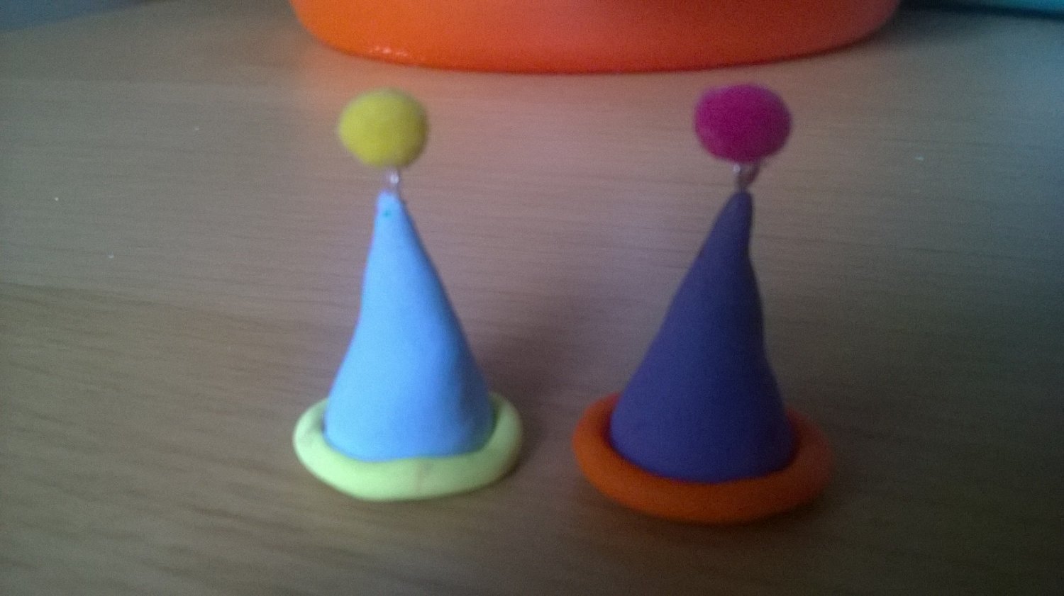 Polymer Clay Party Hat Necklace