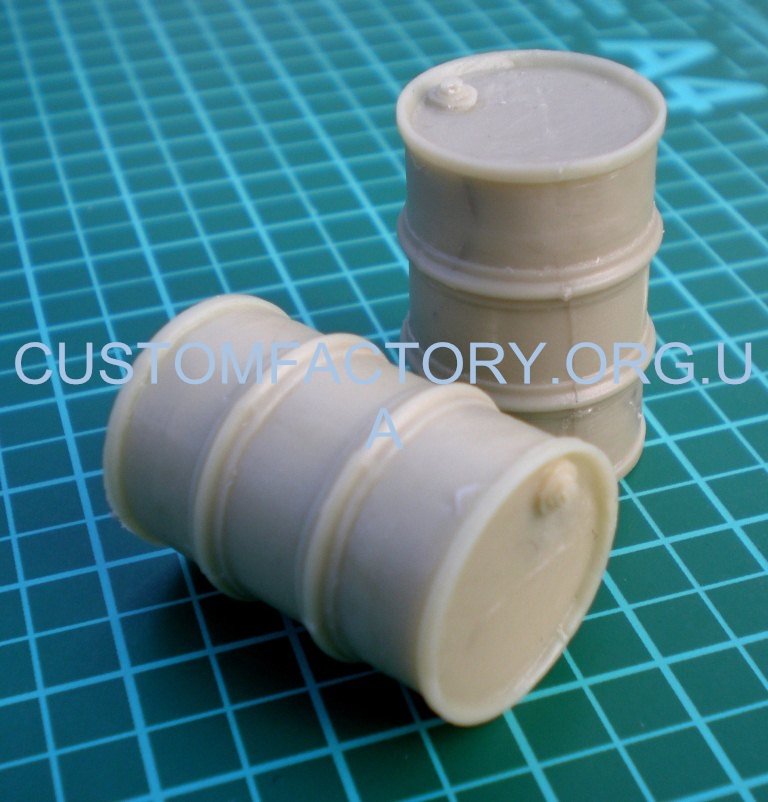 1/35 Customfactory 200 liter fuel drums GOST-6247, with the punching edges