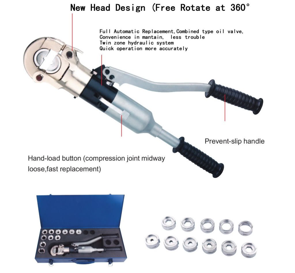 Hydraulic Tools 10 Ton Wire Cable Terminal Crimping Crimper 16-400mm2