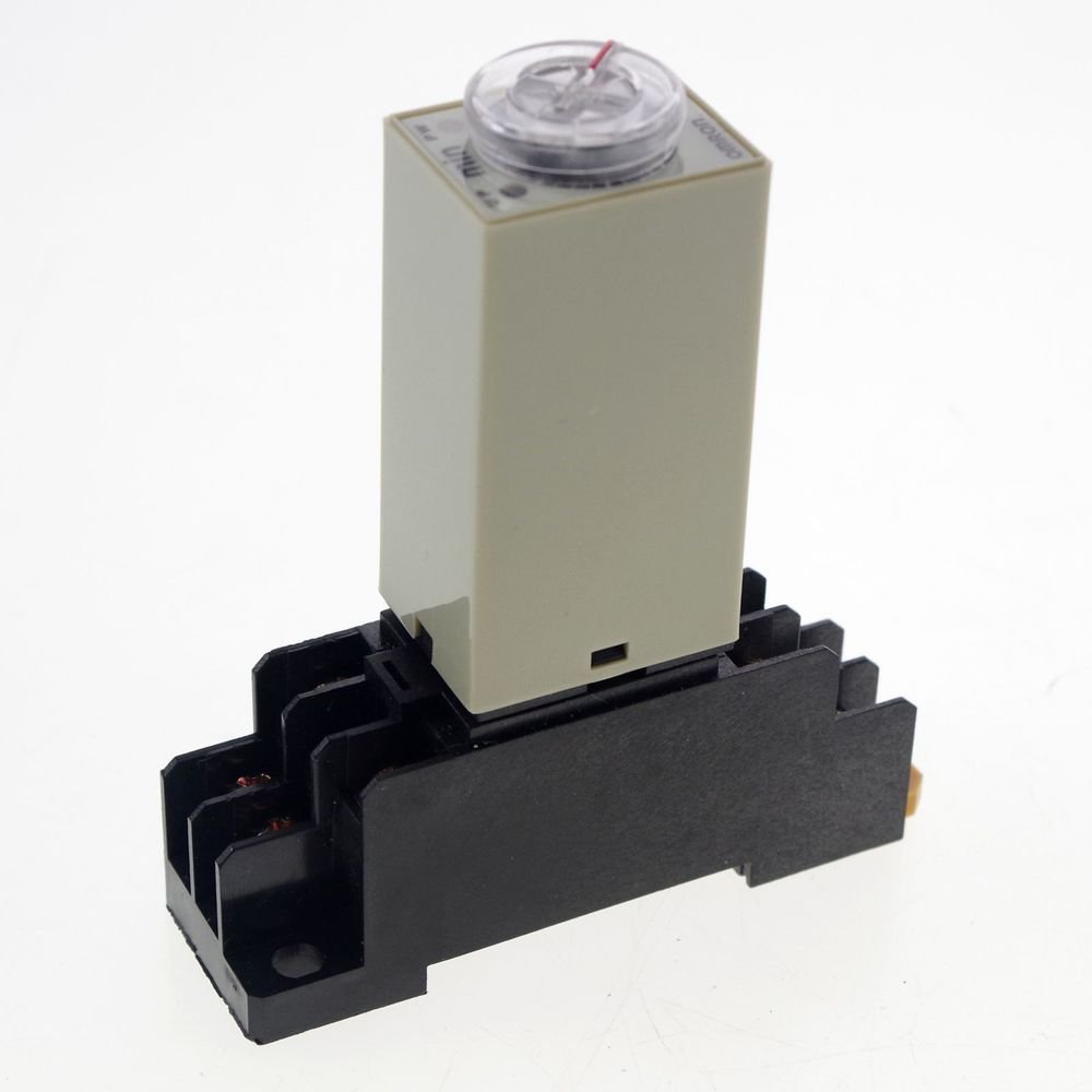 110VAC 2-60Min H3Y-2 Power On Time Delay Relay Solid-State Time DPDT 8Pin&Socket