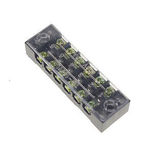(5)6 Position/Poles 12 Hole Screw Terminal Blocks Covered Barrier Strip 600V 15A