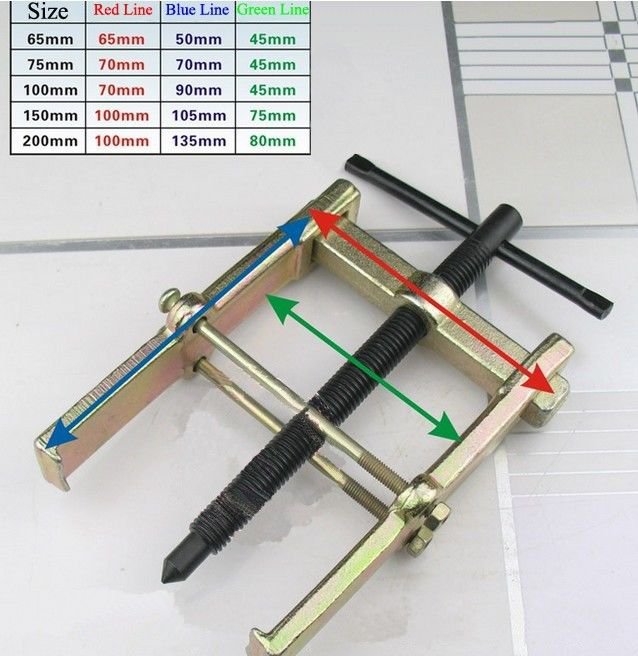 1PC 3"-75mm Two Jaws Gear Puller Bearing Puller Spiral puller Forging Technology