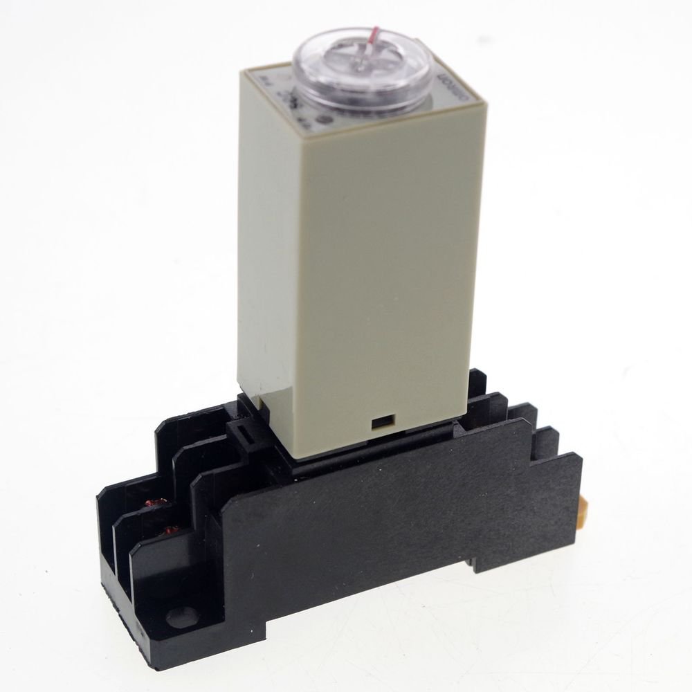 0.2-5S 110V H3Y-2 Power On Time Delay Relay Solid-State Timer DPDT 8Pins &Socket