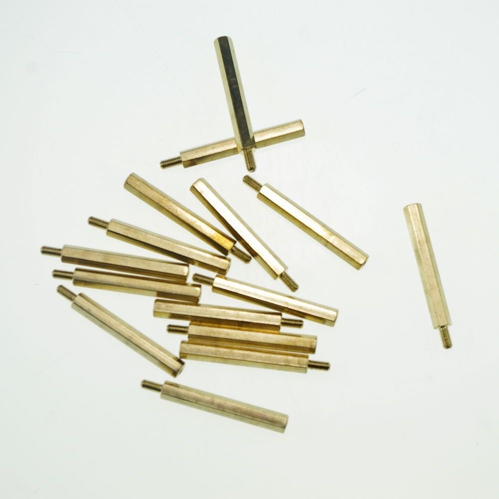 (10) M5×30+7mm Hexagonal Threaded Brass Spacers Hexagon Copper Post