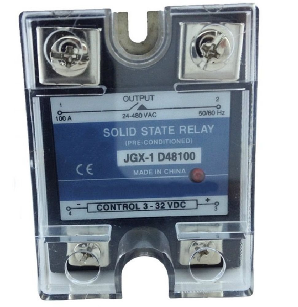 JGX-1 D48100 Single Phase Adjustable Solid State Module Relay 100A AC 24-480V