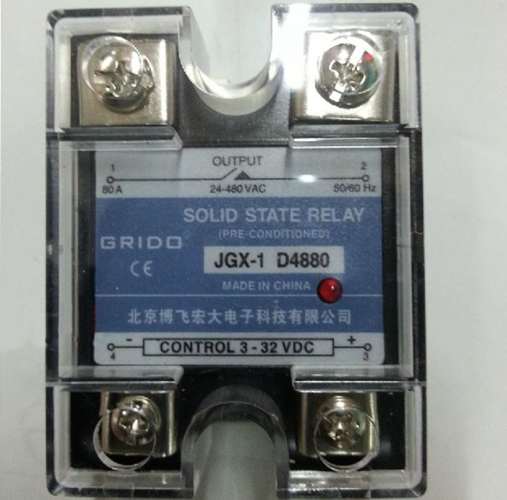 JGX-1 D4880 Single Phase Adjustable Solid State Module Relay 80A AC 24-480V