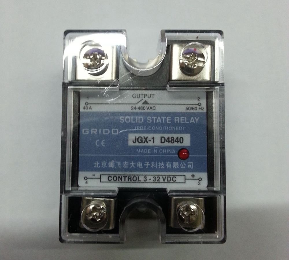 JGX-1 D4840 Single Phase Adjustable Solid State Module Relay 40A AC 24-480V