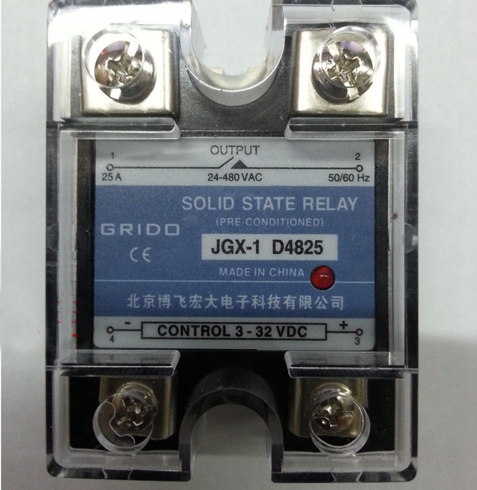 JGX-1 D4825 Single Phase Adjustable Solid State Module Relay 25A AC 24-480V
