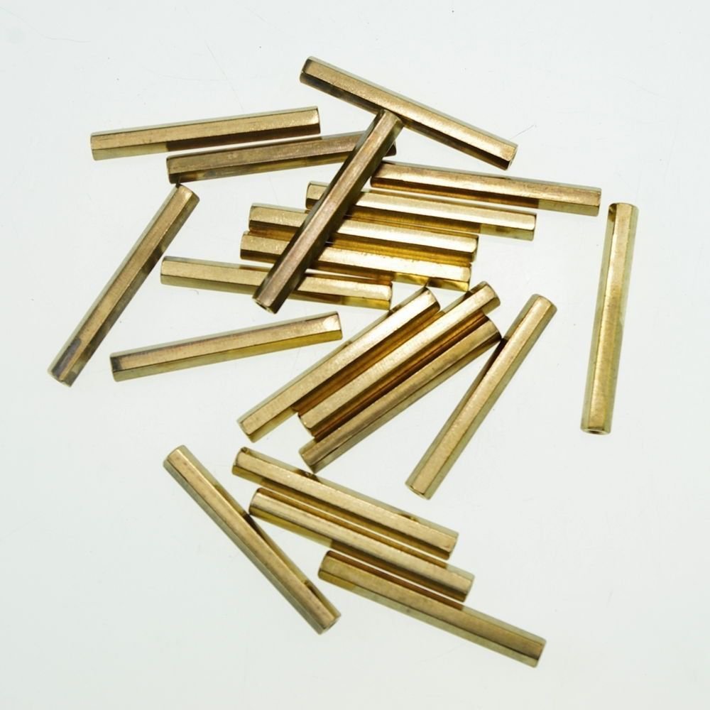 (20) M4×45mm Hexagonal Threaded Double Pass Brass Spacers Hexagon Copper Post