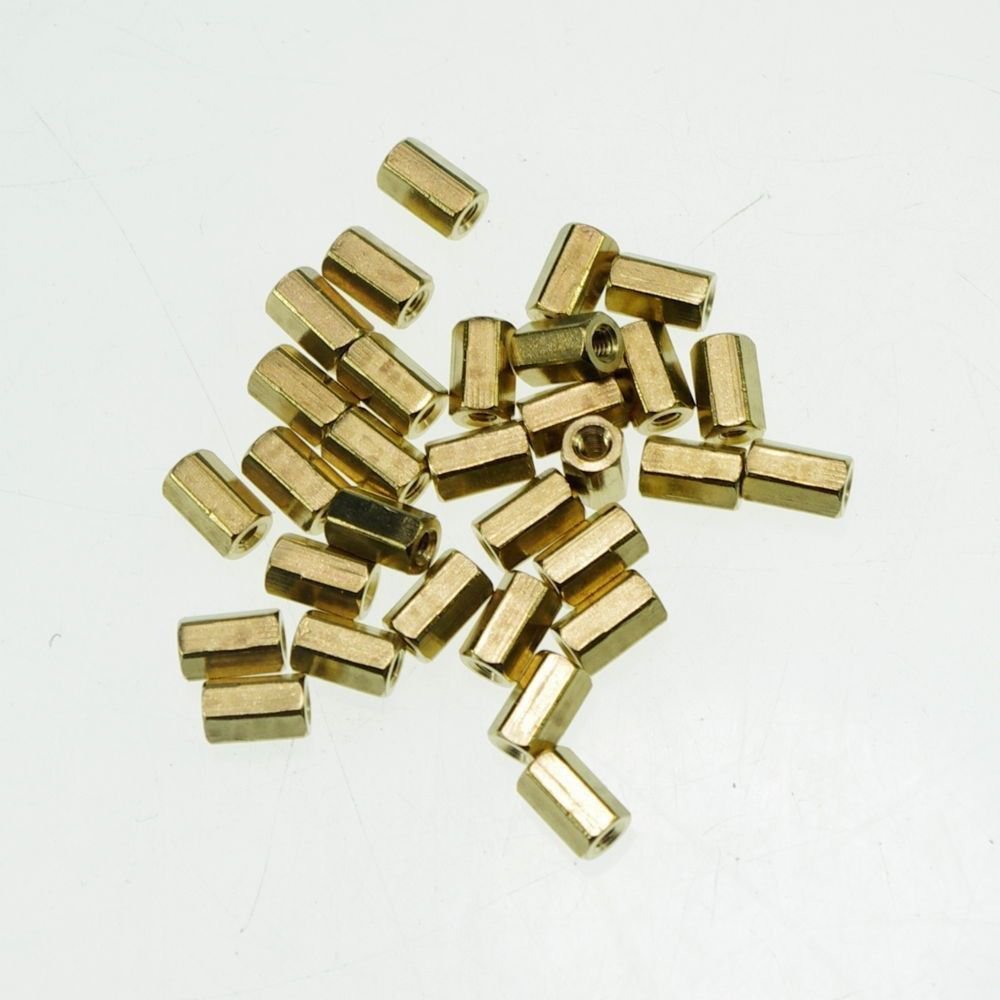(20) M3×8mm Hexagonal Threaded Double Pass Brass Spacers Hexagon Copper Post
