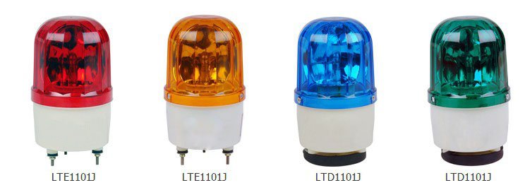 (1) 220VAC Green Rotating Beacon Warning Light Lamp With Speaker Spiral Fixed