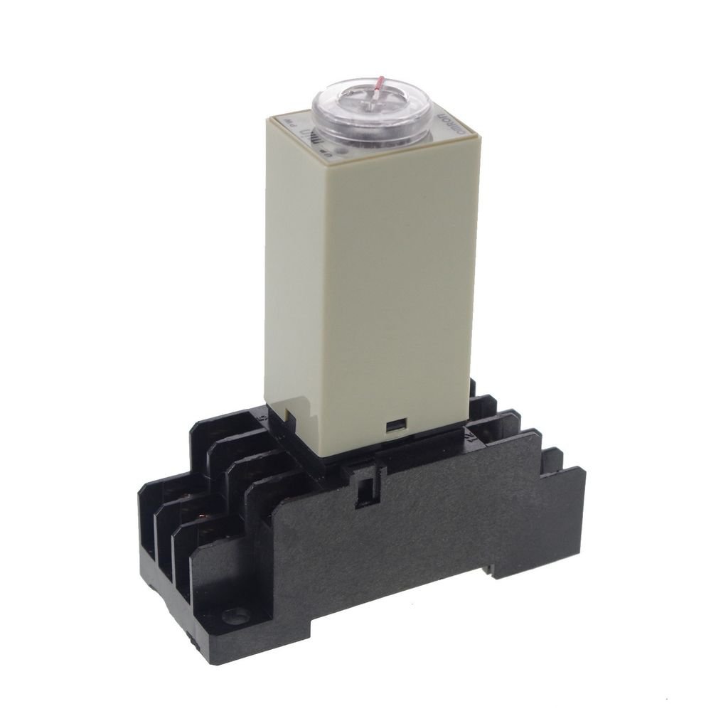 0.5~10M 220V H3Y-4 Power On Time Delay Relay Solid-State Timer4PDT 14Pin&Socket