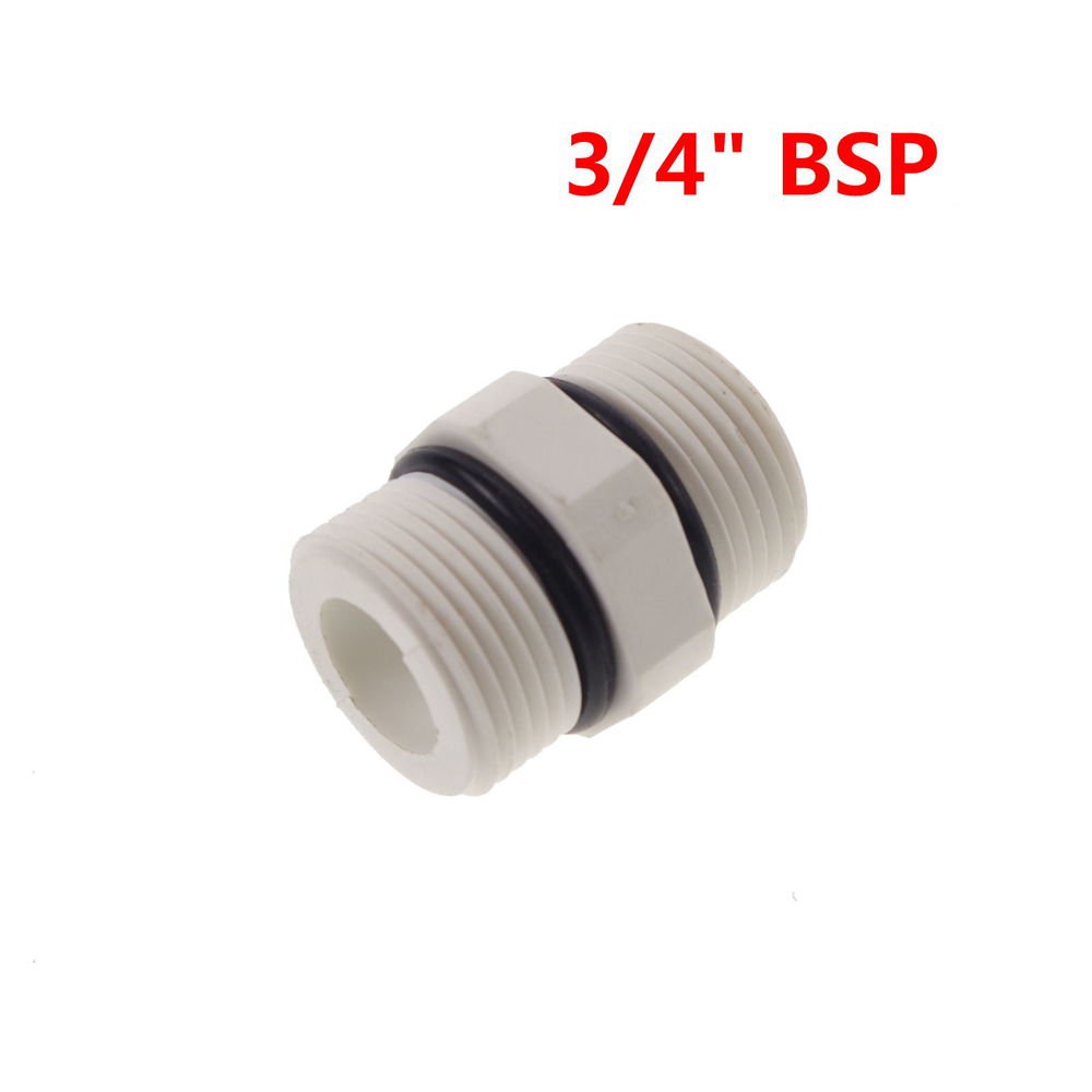 Lot2 3/4" BSP Equal Male Straight Plastic Connect Fitting RO Water System