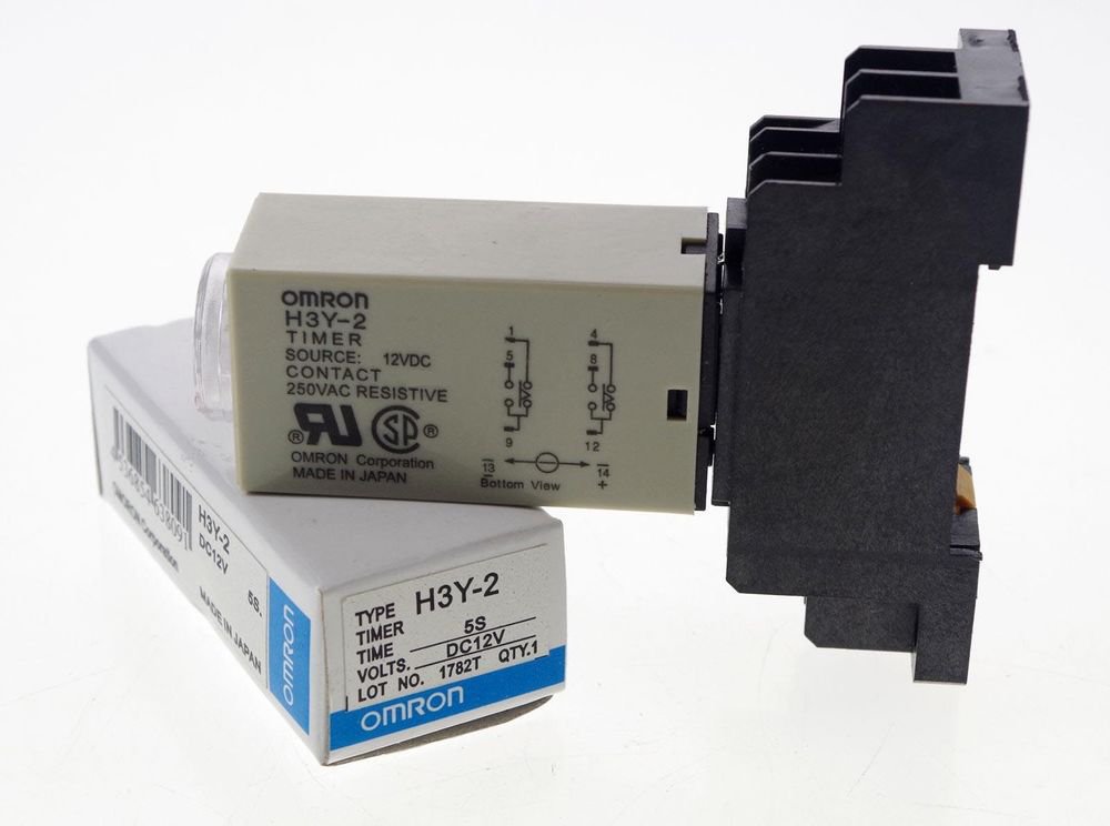 0.2-5S 12VDC H3Y-2 Power On 3A Time Delay Relay Solid-State Timer DPDT 8Pins