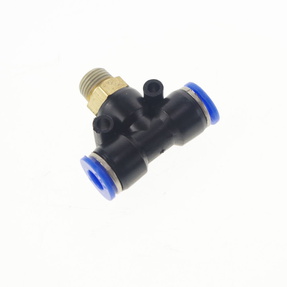 LOT5 Pneumatic Push In Tube Fitting Branch T Union 4mm to Center Male 1/8" BSP