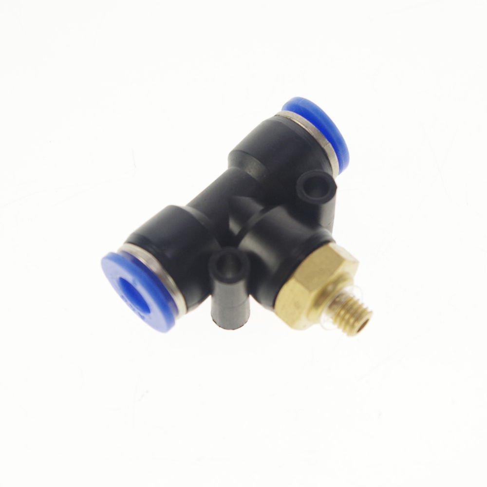LOT5 Pneumatic Push In Tube Fitting Branch T Union 6mm to Center Male M5(Metric)