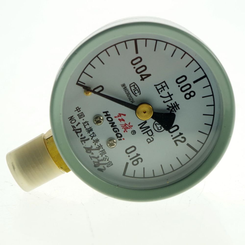 Water Oil Hydraulic Air Pressure Gauge Universal Gauge M14*1.5 60mm Dia 0.16Mpa