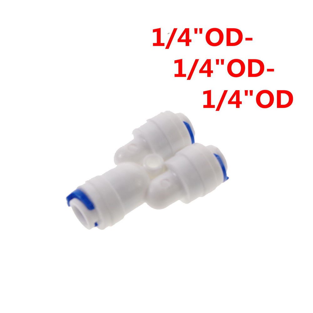 Lot3 Equal Type Y 1/4â OD Tube Connector Quick Connect Aquarium RO Water