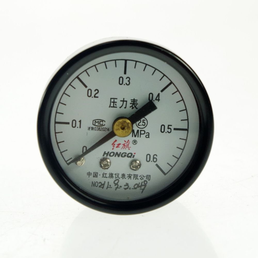 0-0.6Mpa Water Oil Hydraulic Air Pressure Gauge Universal Gauge M10*1 40mm Dia