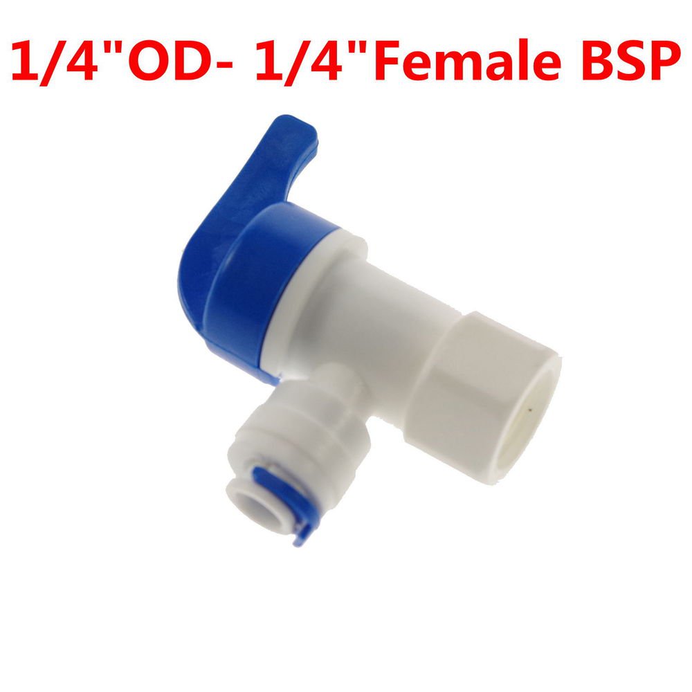 Elbow 1/4â Femalex1/4" Tank Ball Valve Quick Connect Aquarium RO Water