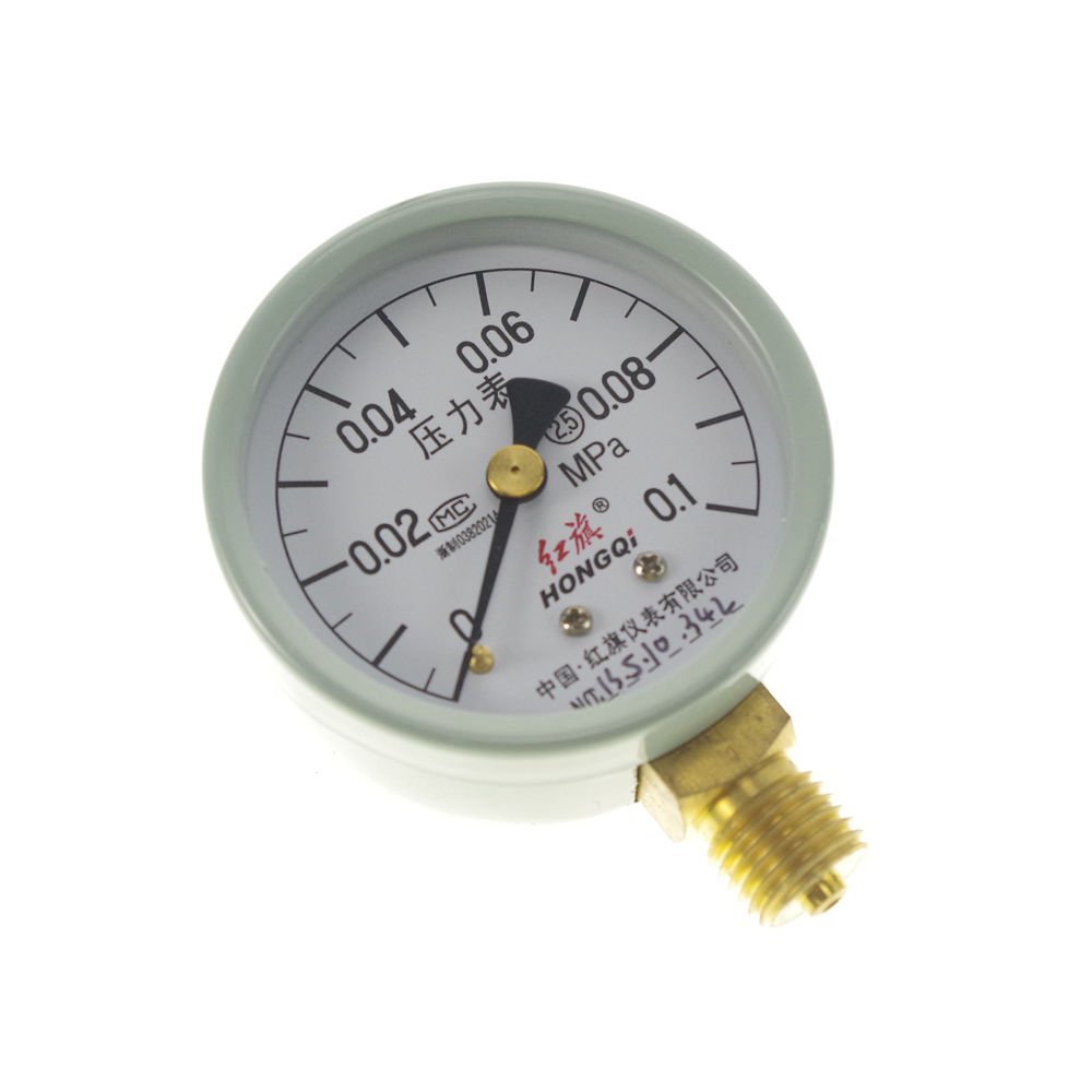 (1)0-0.1MPA Water Oil Hydraulic Air Pressure Gauge Universal Gauge M14*1.5