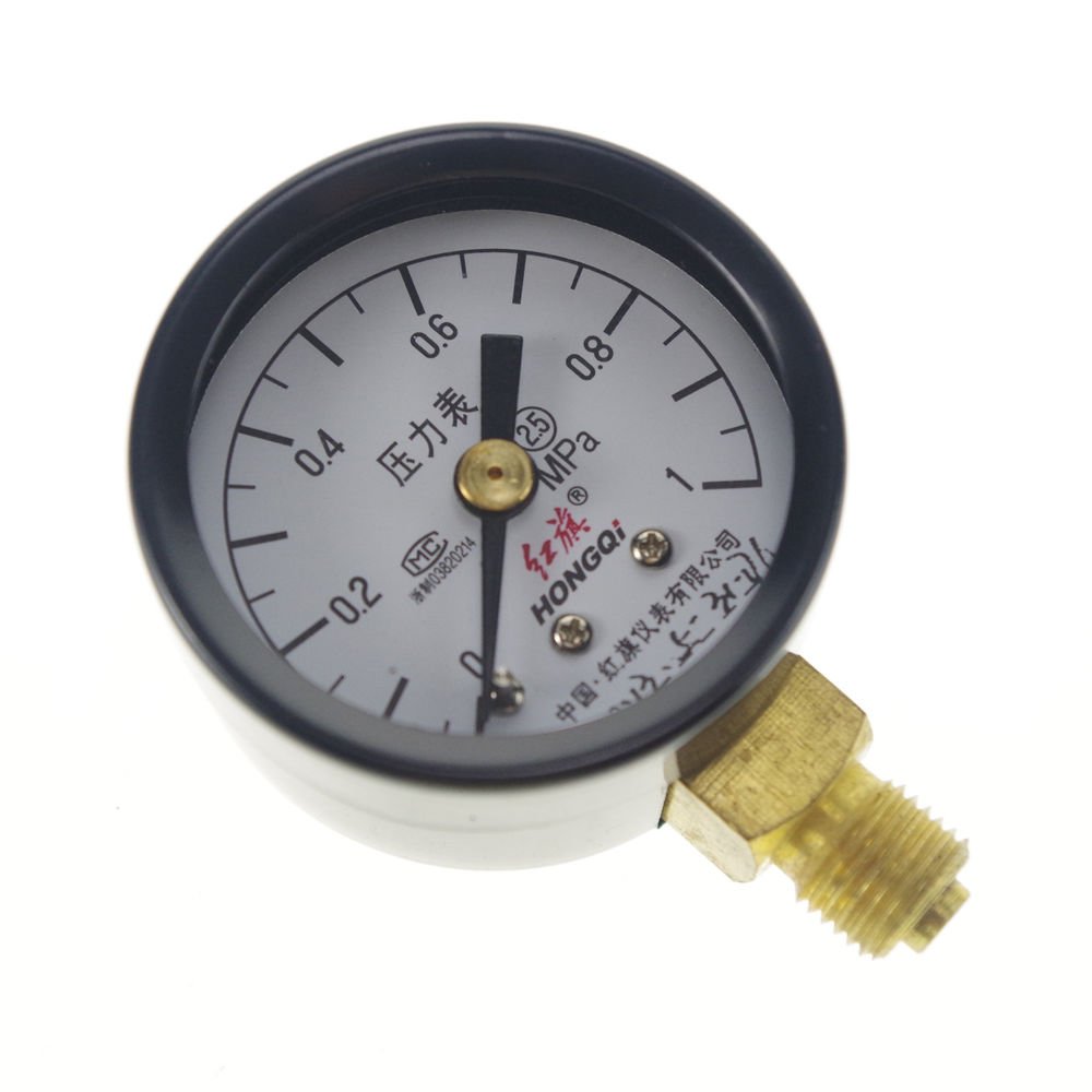0-1Mpa Water Oil Hydraulic Air Pressure Gauge Universal Gauge M10*1 40mm Dia