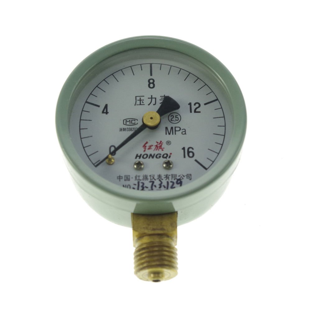 (1)0-16MPA Water Oil Hydraulic Air Pressure Gauge Universal Gauge M14*1.5