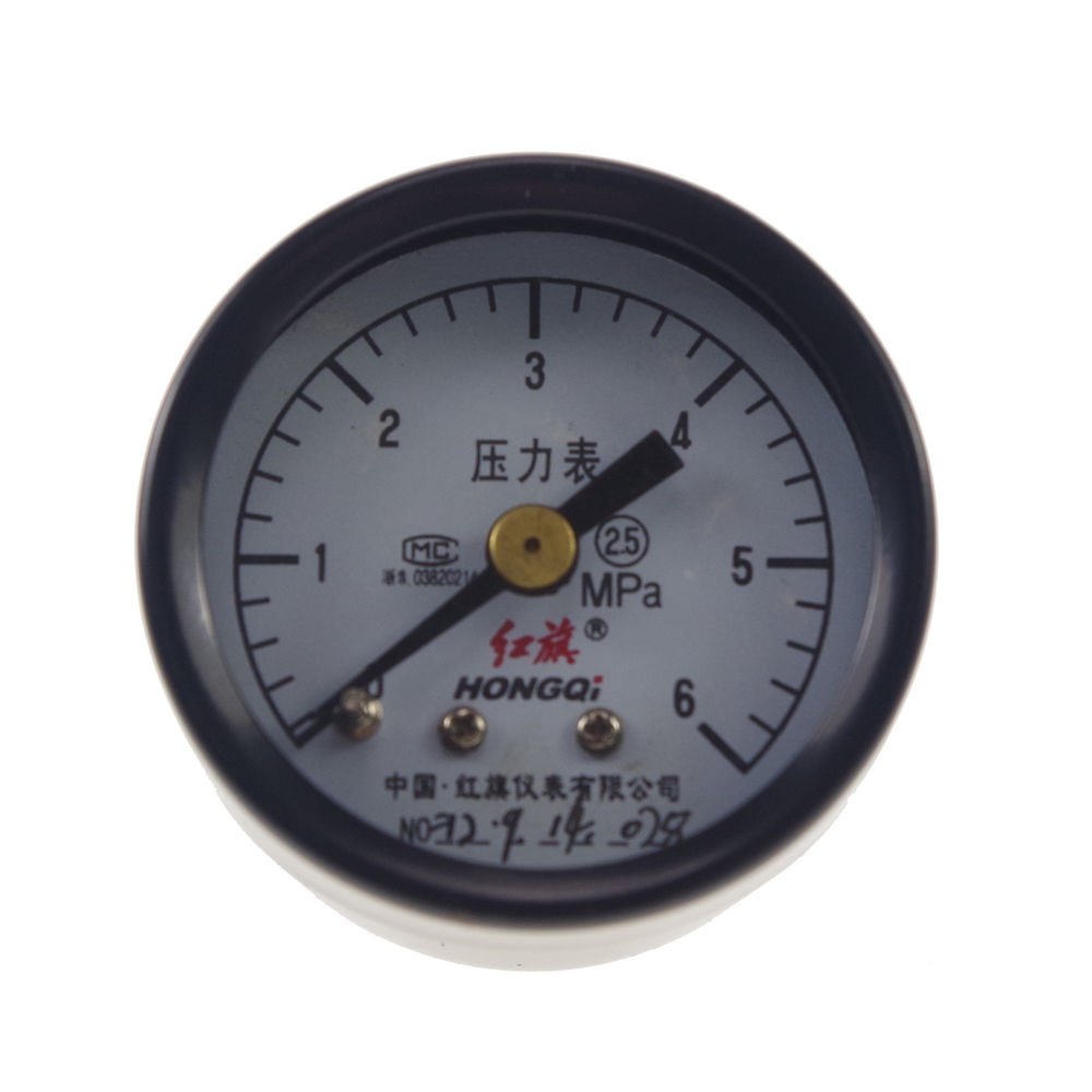 Water Oil Hydraulic Air Pressure Gauge Universal Gauge M10*1 40mm Dia 0-6Mpa