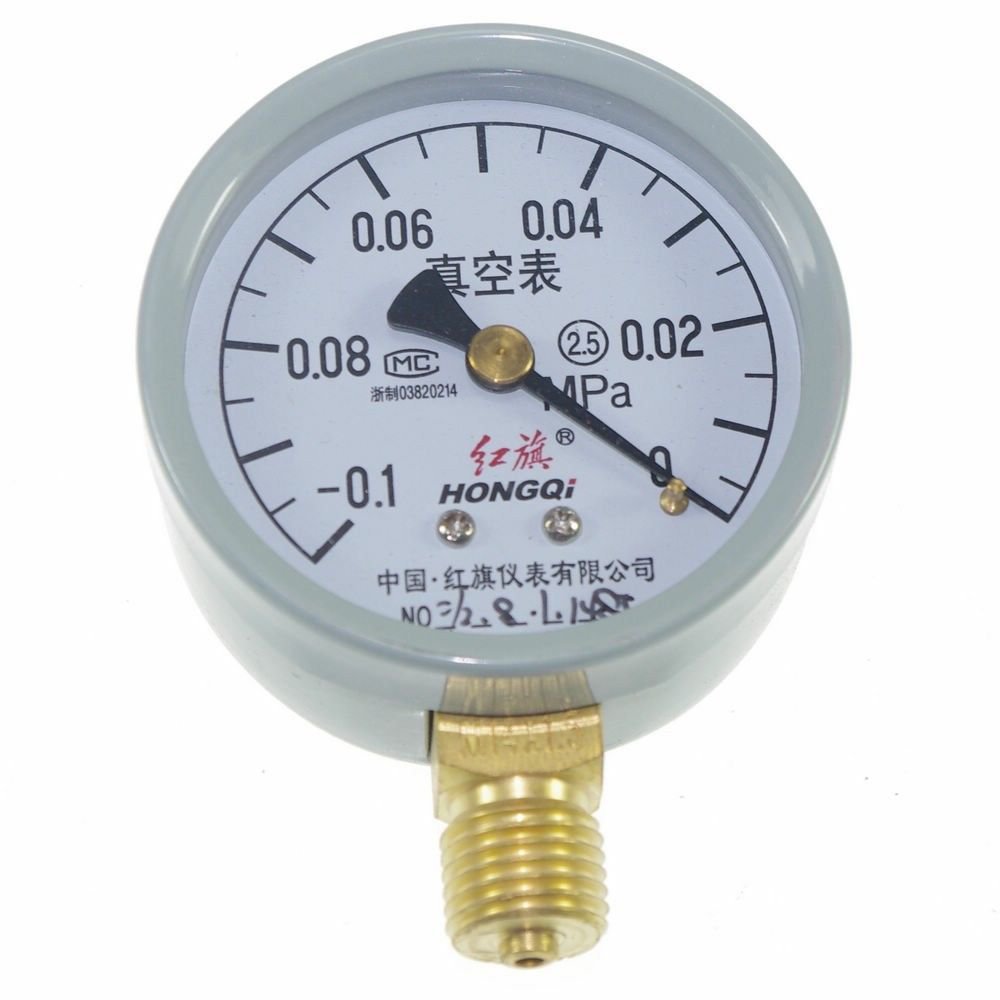 Vacuum Gauge Air Pressure Gauge Universal Gauge M14*1.5 60mm Dia -0.1-0Mpa
