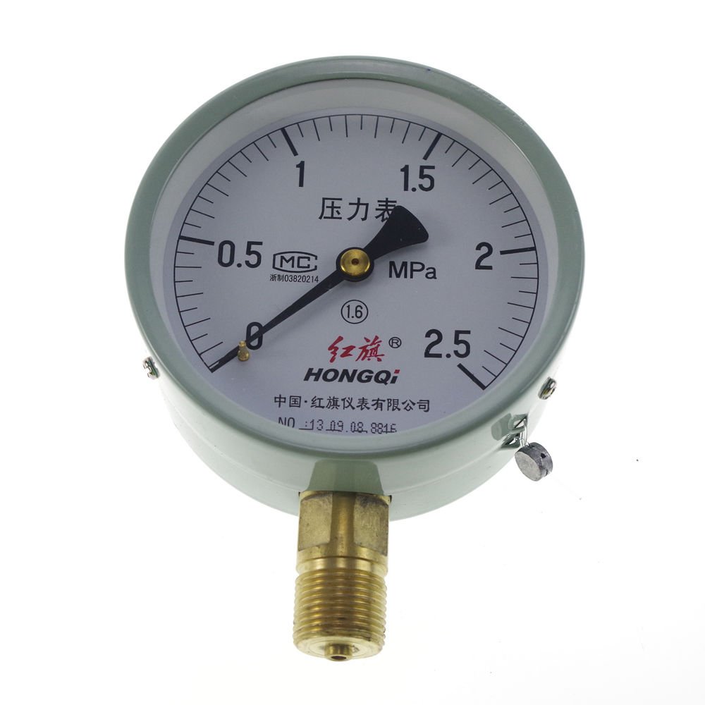 Water Oil Hydraulic Air Pressure Gauge Universal GaugeM20*1.5 100mm Dia 0-2.5Mpa