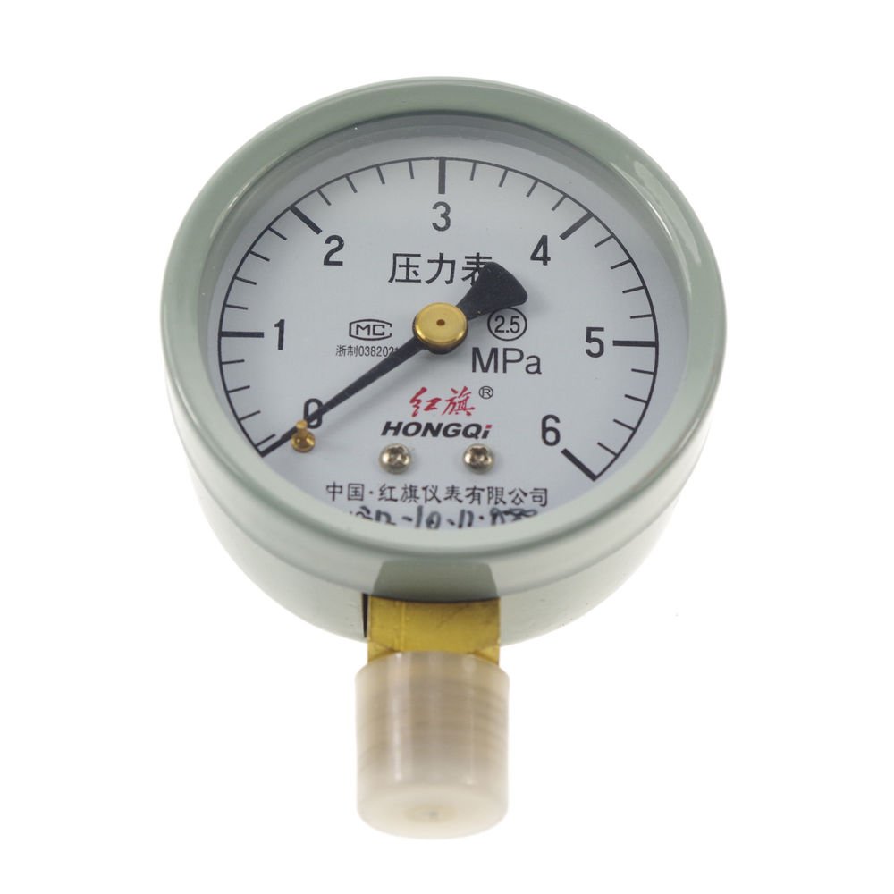 Water Oil Hydraulic Air Pressure Gauge Universal Gauge M14*1.5 60mm Dia 0-4/6Mpa