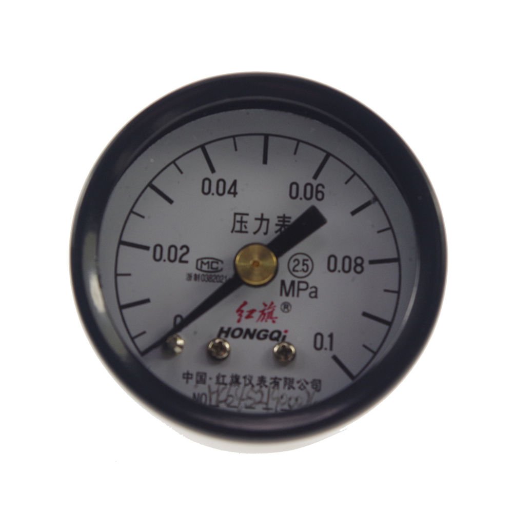 Water Oil Hydraulic Air Pressure Gauge Universal Gauge M10*1 40mm Dia 0-0.1Mpa