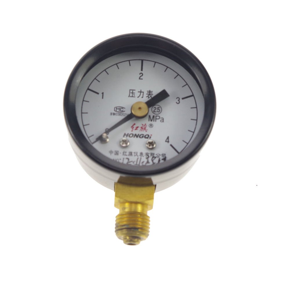 Water Oil Hydraulic Air Pressure Gauge Universal Gauge M10*1 40mm Dia 0-4.0Mpa